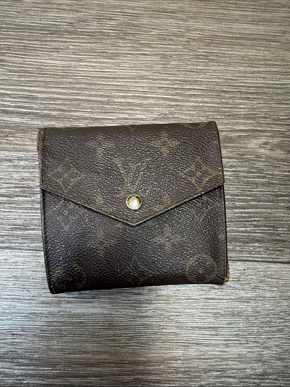 Vintage 80s Louis Vuitton Monogram Envelope Wallet in Brown - Picture 9 of 9